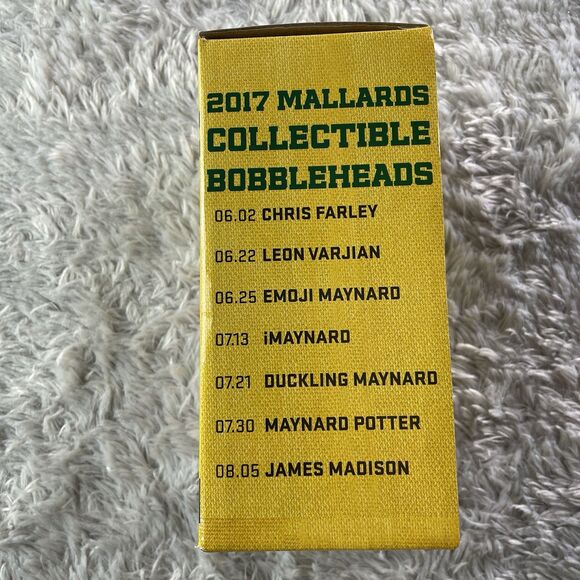 Madison Mallards Bobblehead Emoji Maynard Mascot 2017 Northwoods League SGA - Picture 11 of 14